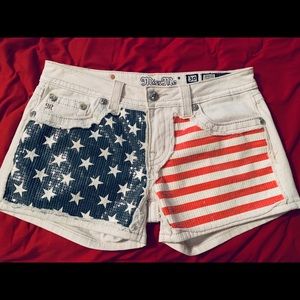 Sequin Stars & Strips Miss Me Shorts